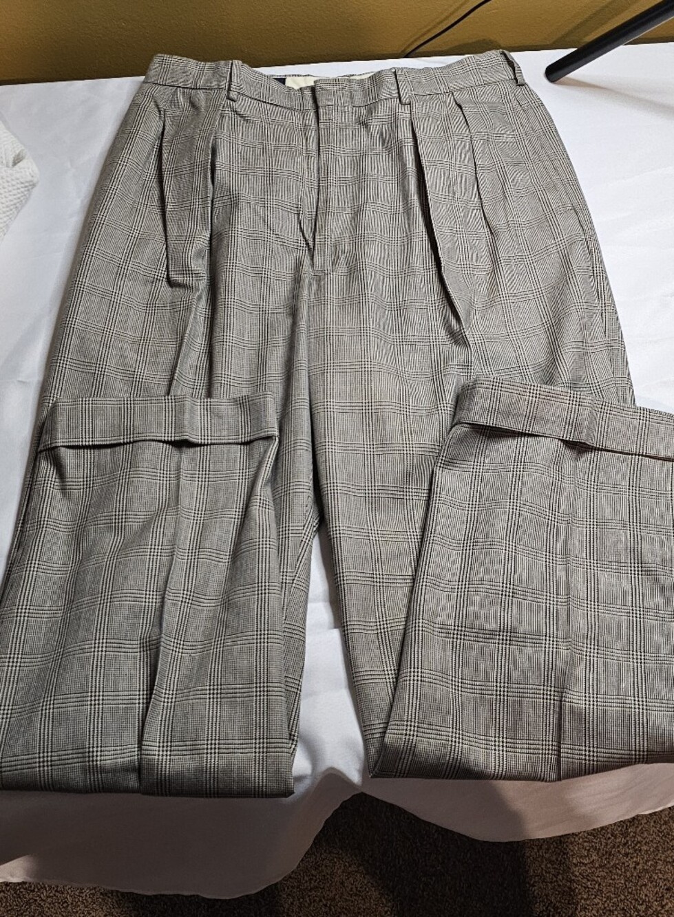 Polo by Ralph Lauren Tan and Black Glen Plaid Dress Pants